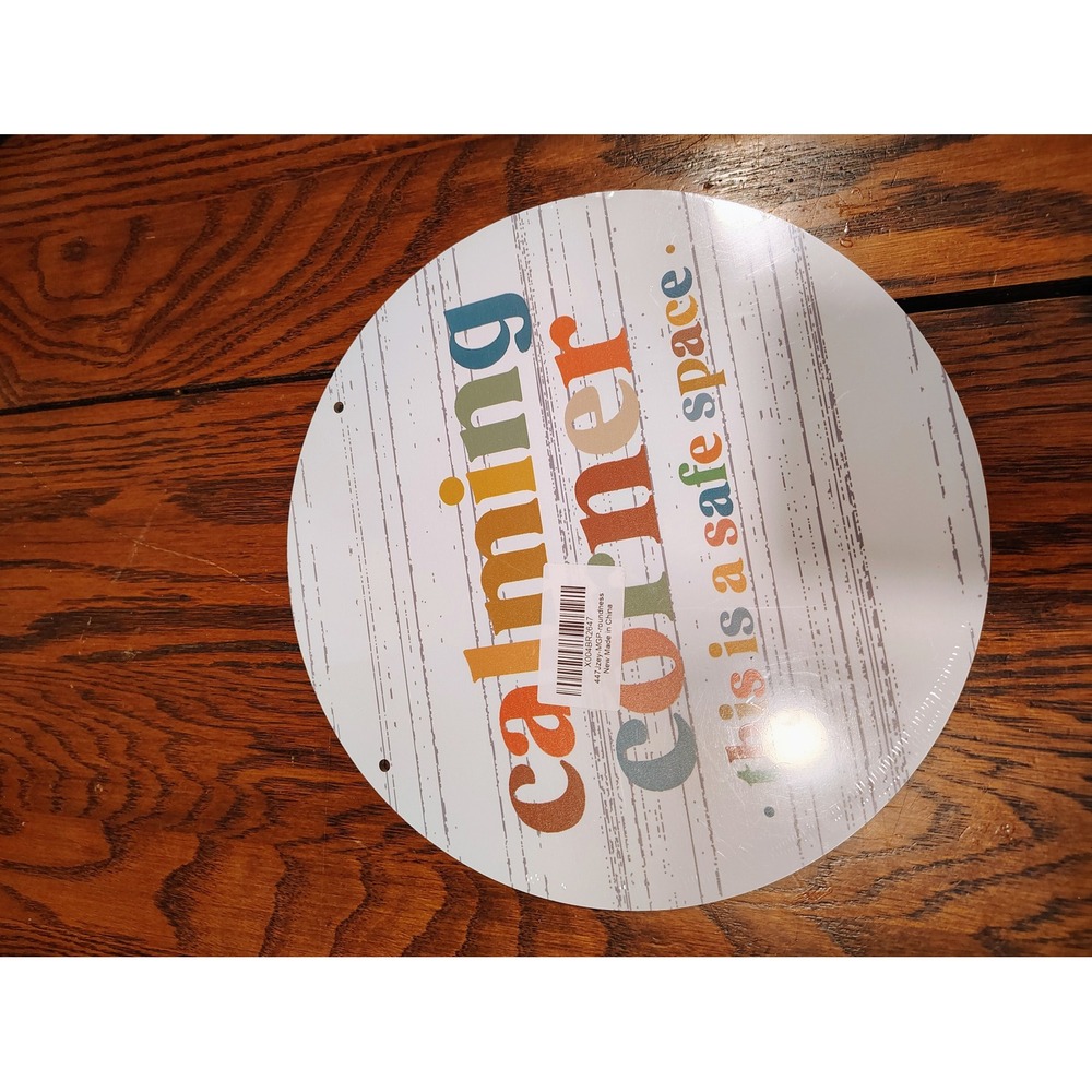 Calming Corner This Is A Safe Space Round Wall Sign Classroom Decor Therapy Sign